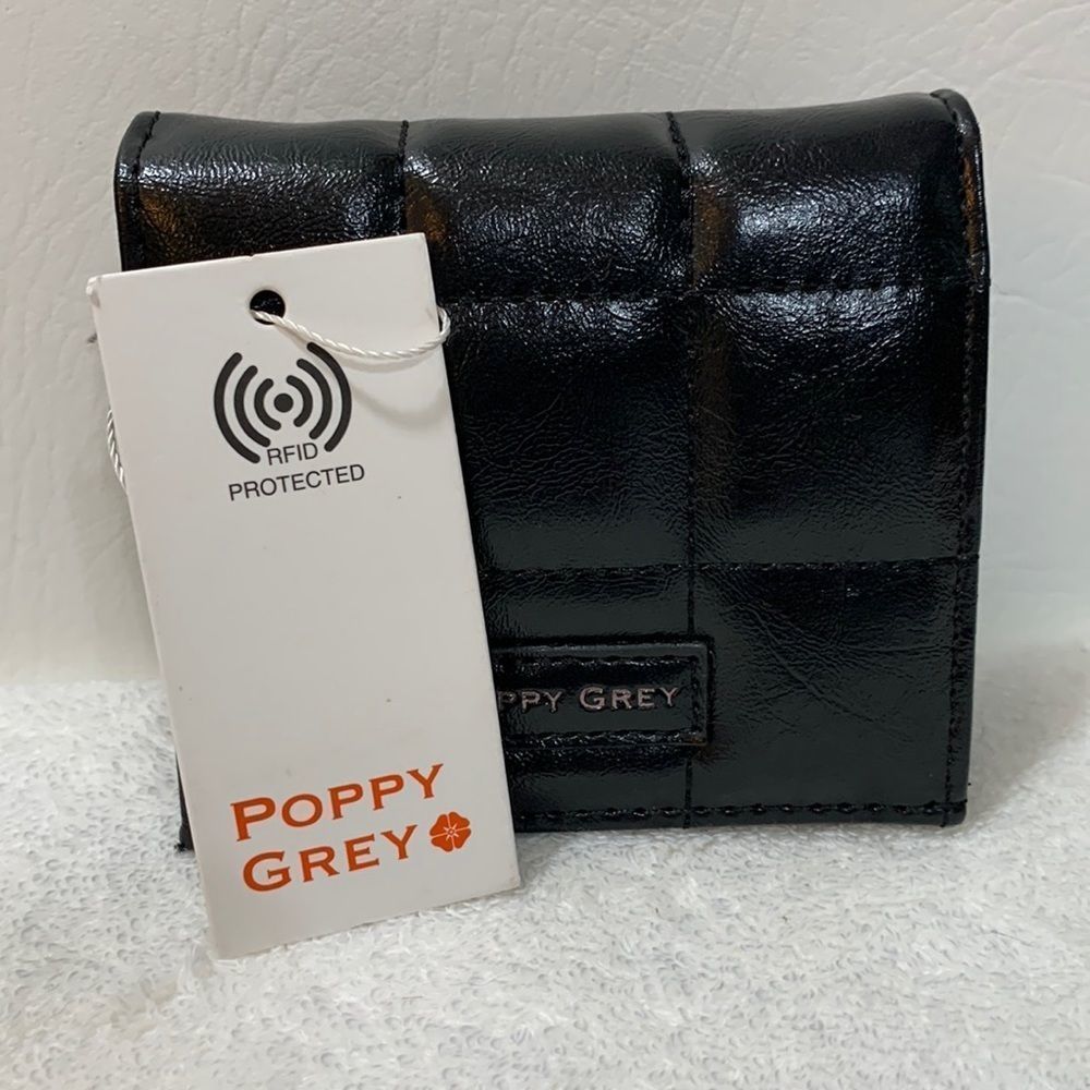 Poppy Grey RFID Protected “Preston” Medium Bifold Wallet